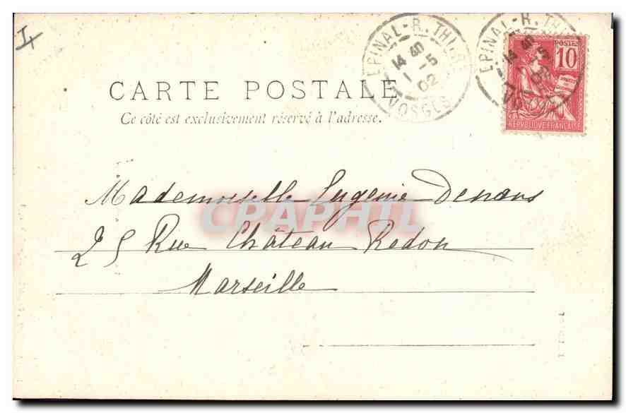 CPA Belfort La Miotte Apres 1870  — Rückseite