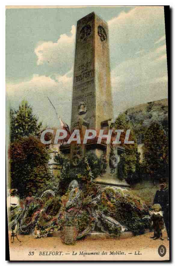 CPA Belfort Le Monument des Mobiles 