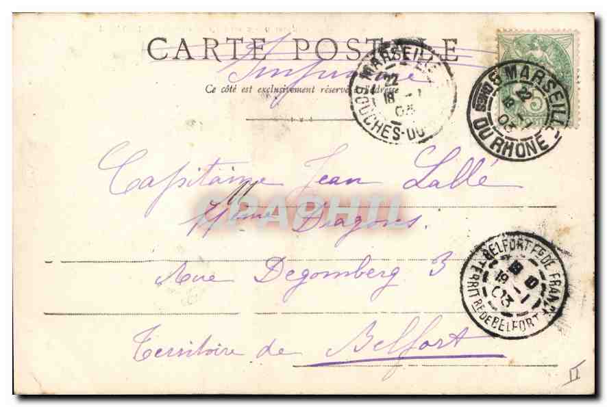 CPA Belfort Interieur de l'Eglise St Christophe  — Verso