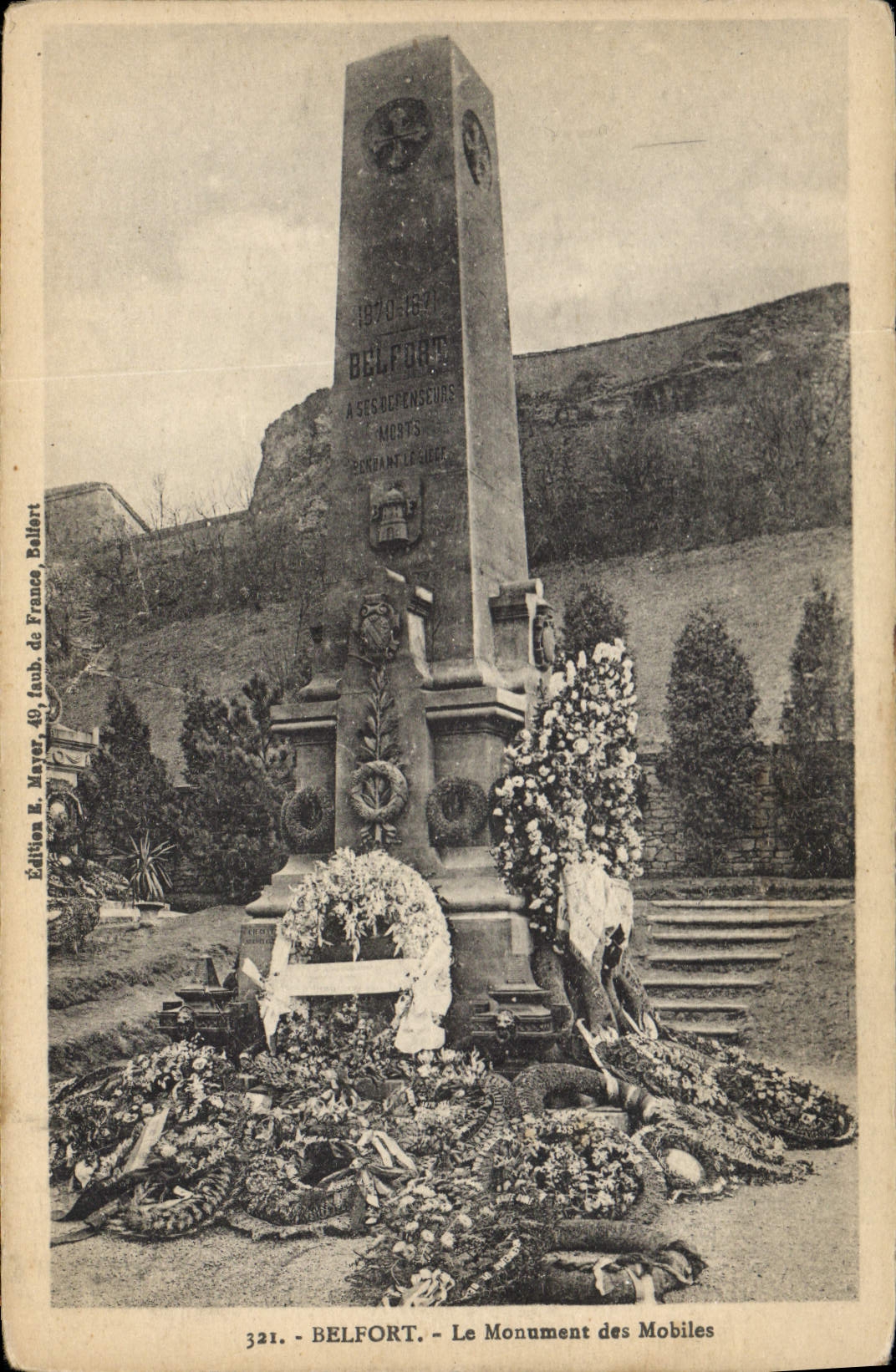 CPA Belfort Le Monument des Mobiles 