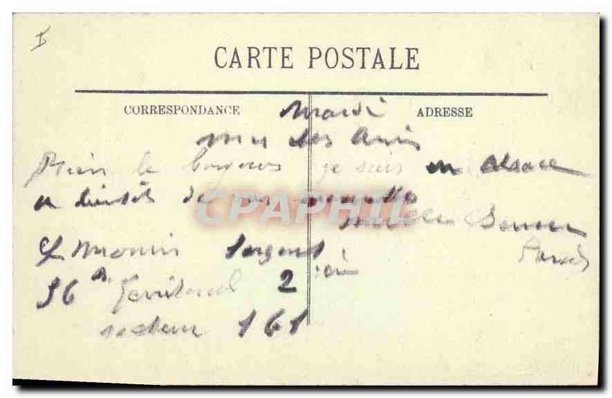 CPA Belfort Le Lion  — Rückseite