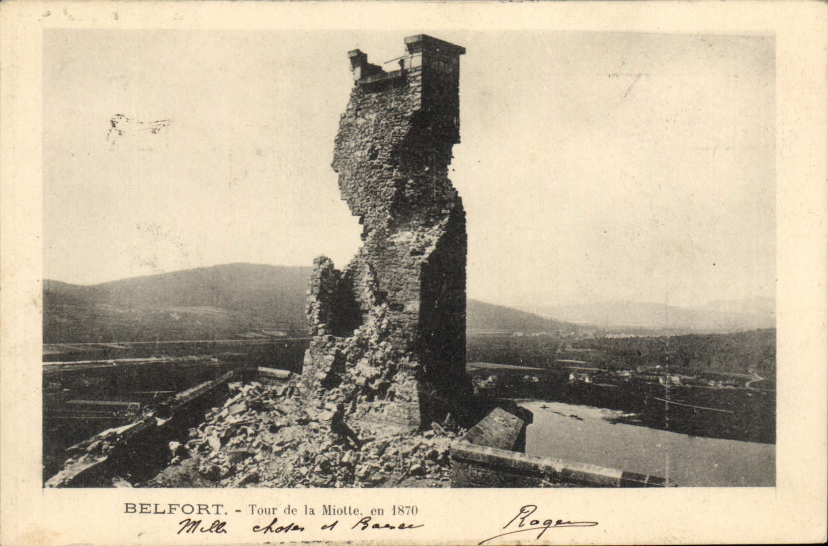 Belfort - Tour de la Miotte, en 1870 — Roger