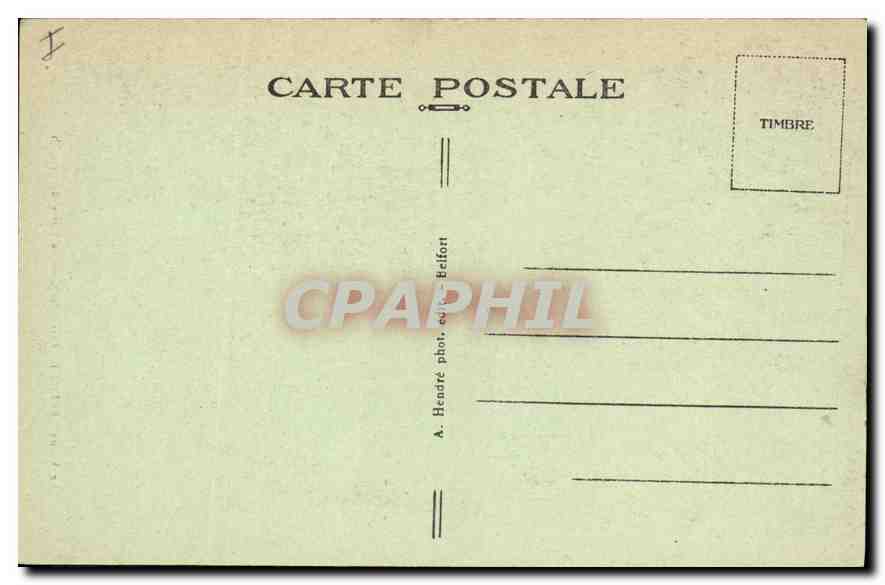 CPA Le vieux Belfort Territoire La Porte de Brisach  — Verso