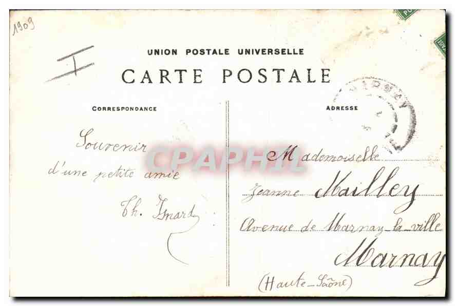 CPA Belfort La Tour de la Miotte  — Verso