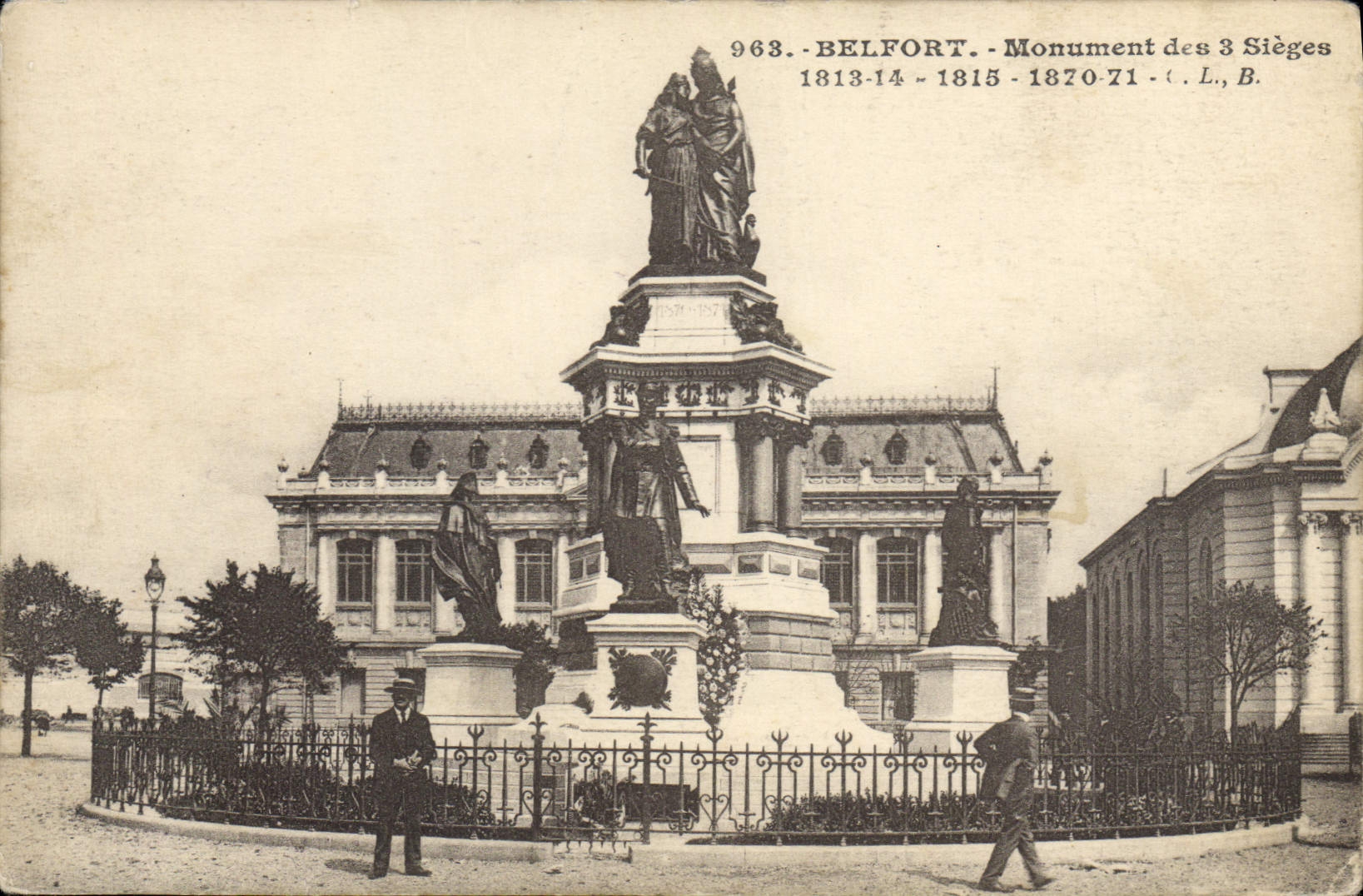 CPA Belfort Monument des 3 Sieges 