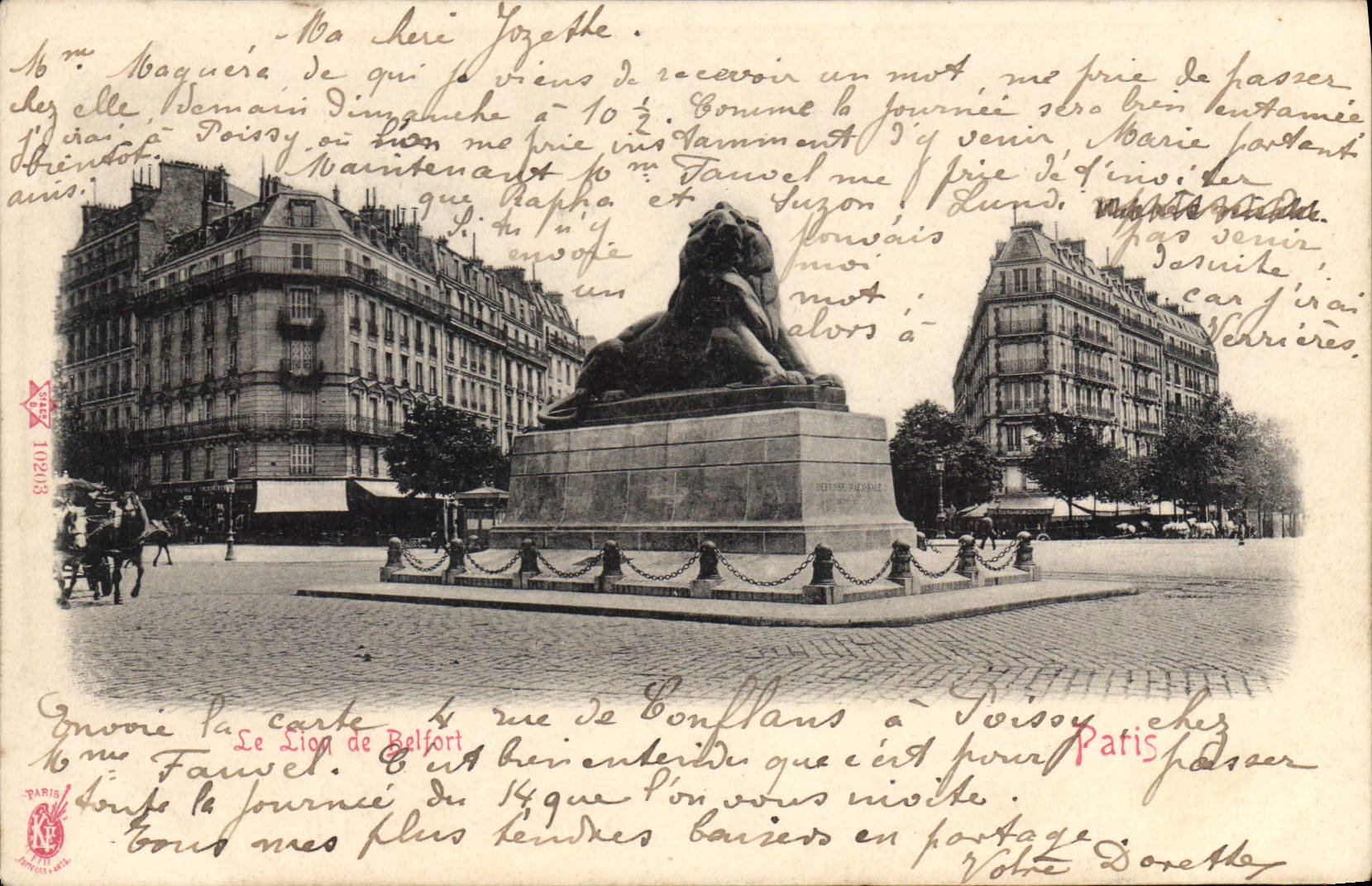 CPA Le Lion de Belfort Paris