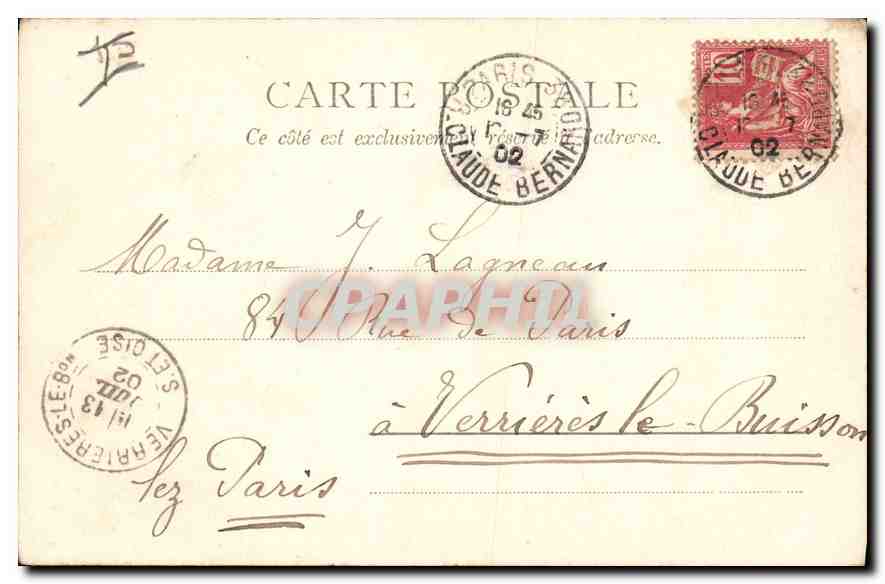 CPA Le Lion de Belfort Paris — Rückseite