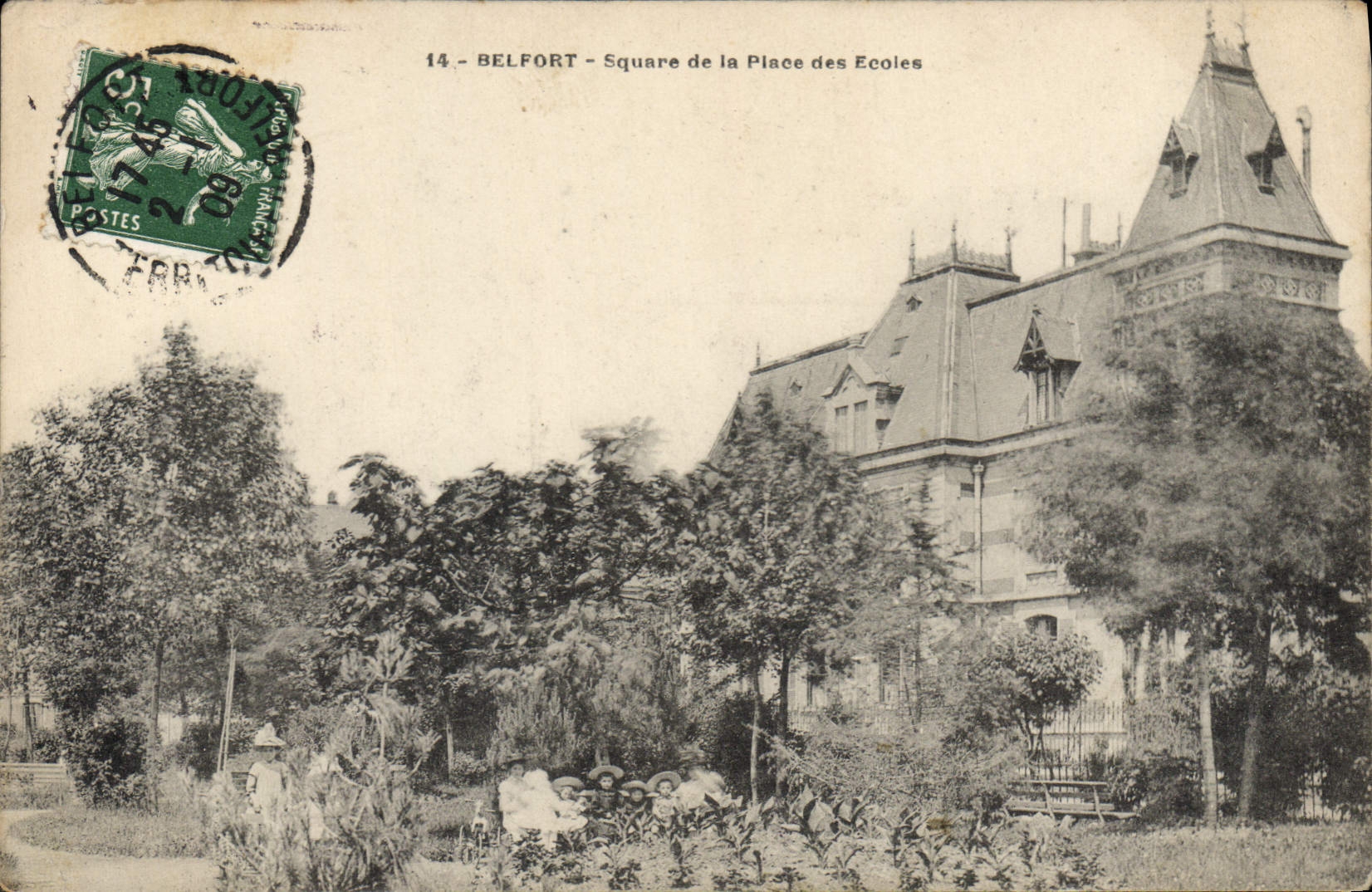 CPA Belfort Square de la Place des Ecoles 