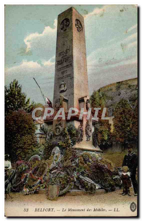 CPA Belfort Le Monument des Mobiles 