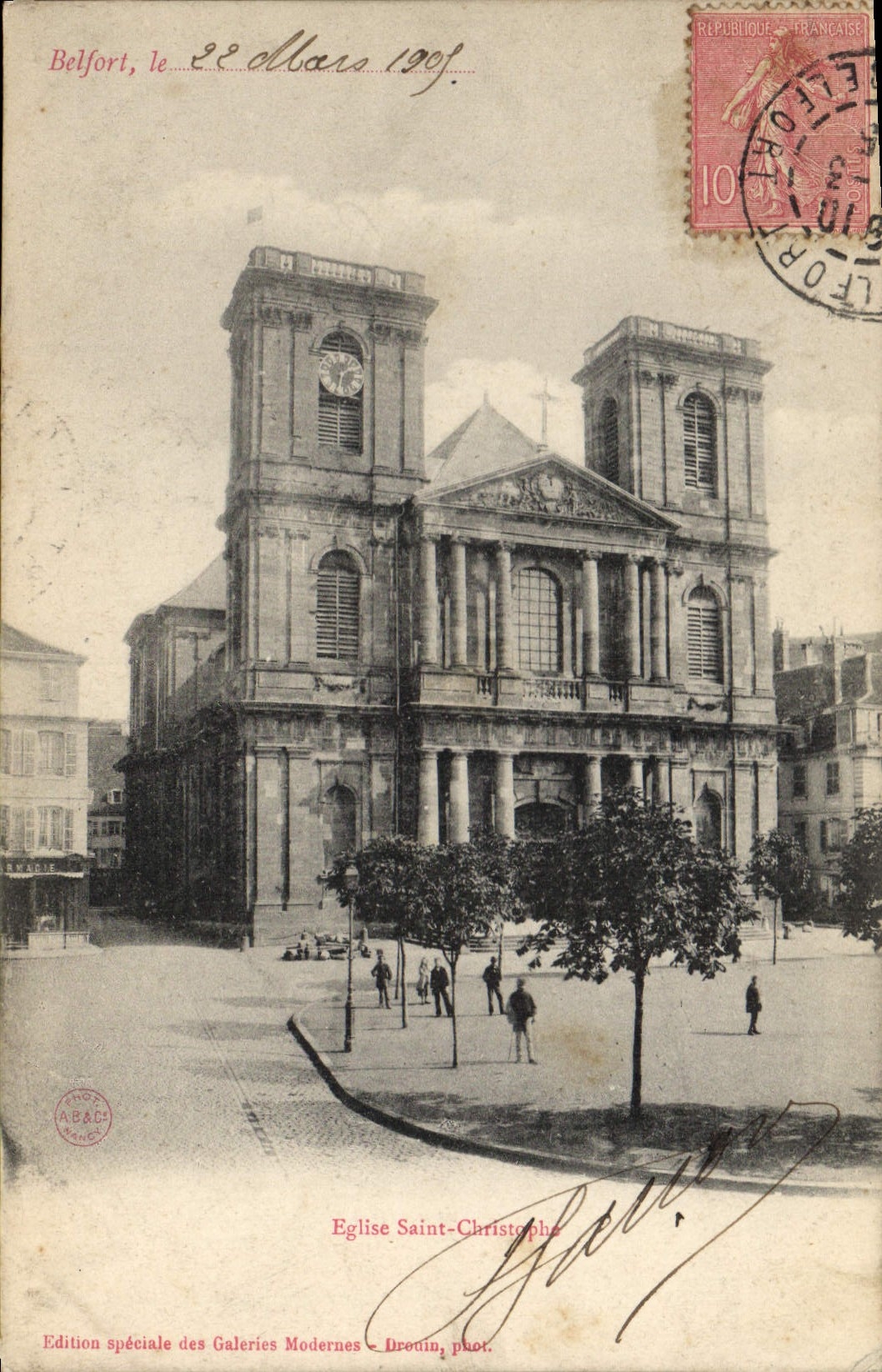CPA Belfort Eglise Saint Christophe 