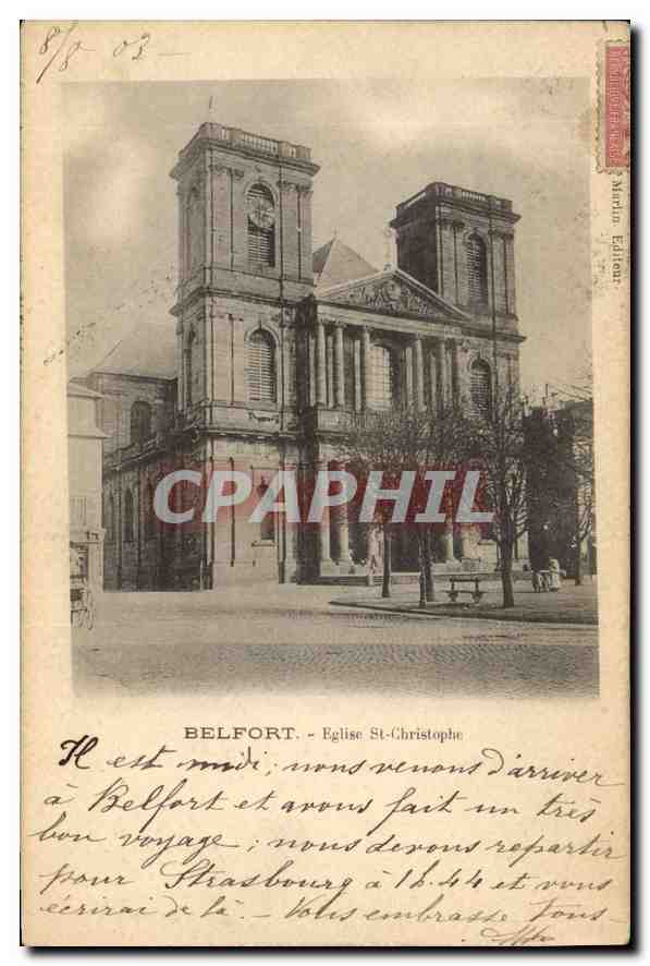 CPA Belfort Eglise St Christophe 