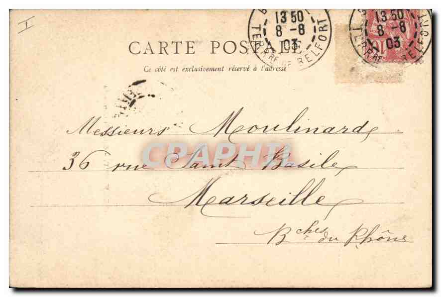 CPA Belfort Eglise St Christophe  — Verso
