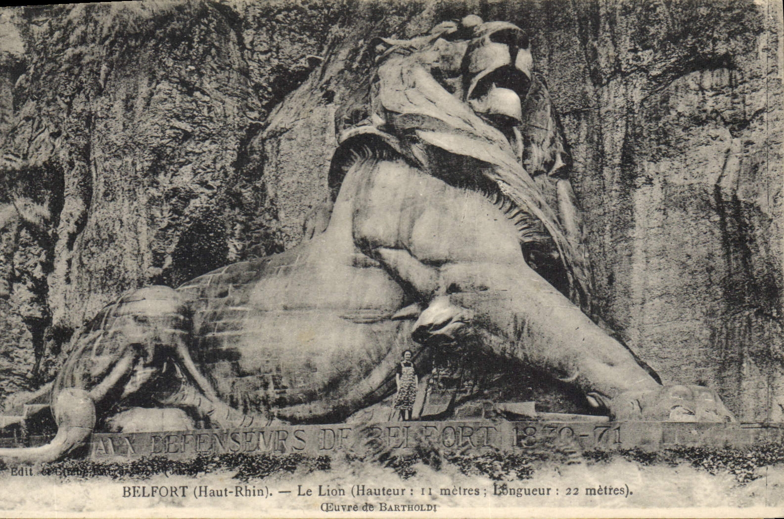 CPA Belfort Haut Rhin Le Lion 