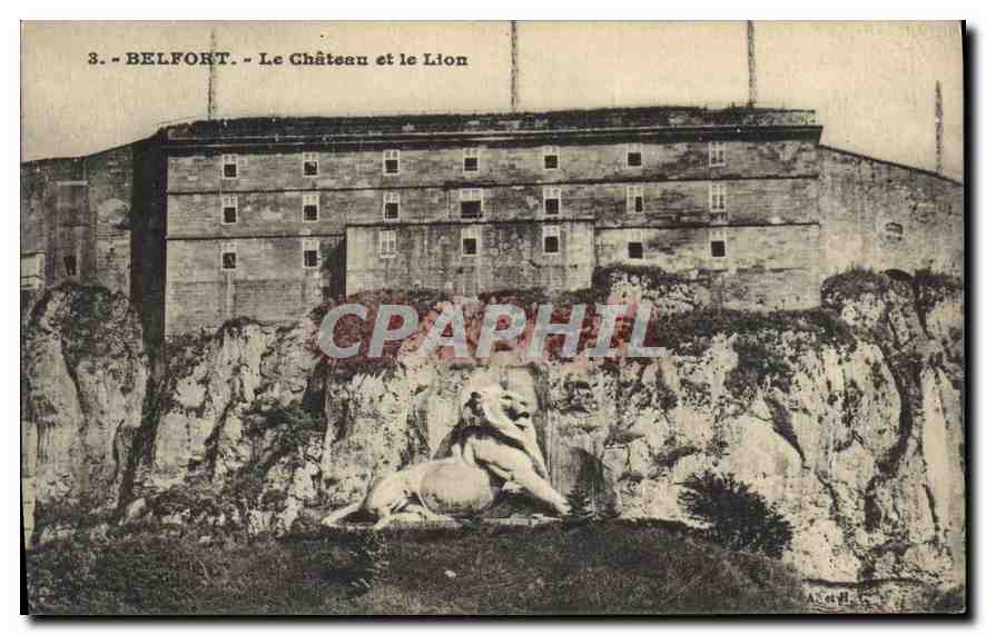CPA Belfort Le Chateau et le Lion 