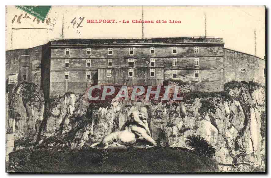 CPA Belfort Le Chateau et le Lion 