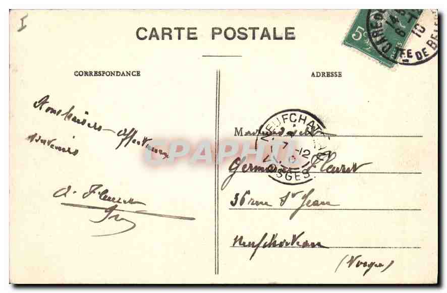 CPA Belfort Le Chateau et le Lion  — Rückseite