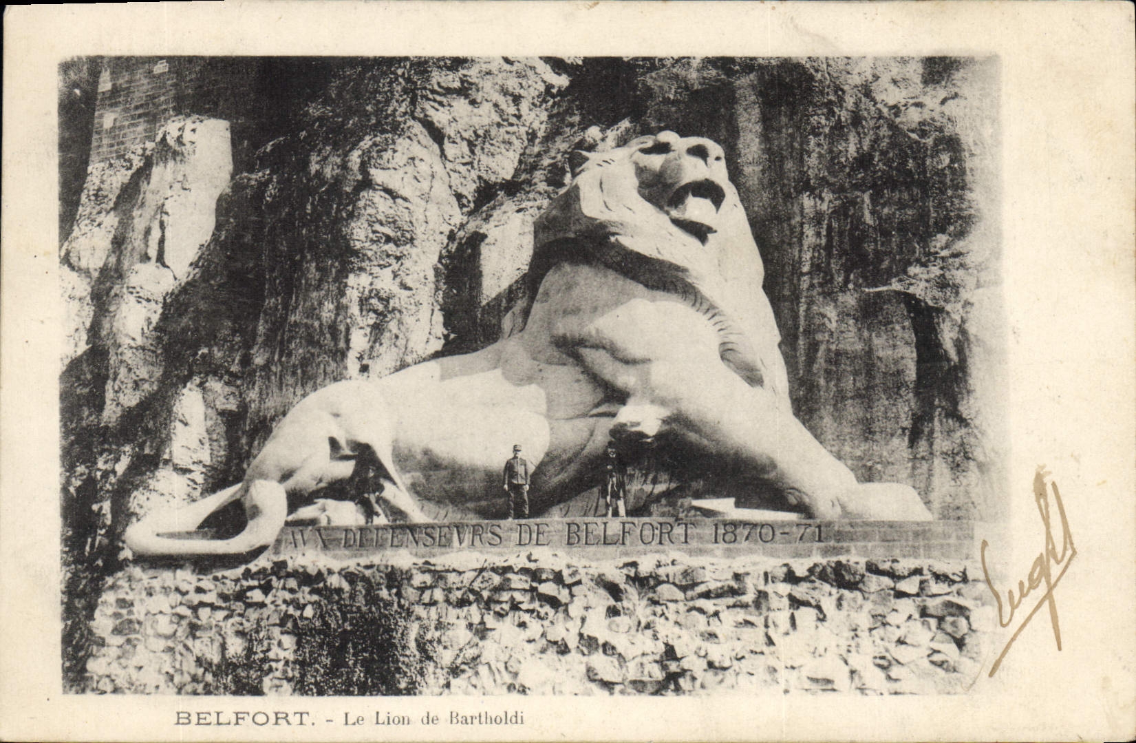CPA Belfort Le Lion de Bartholdi 