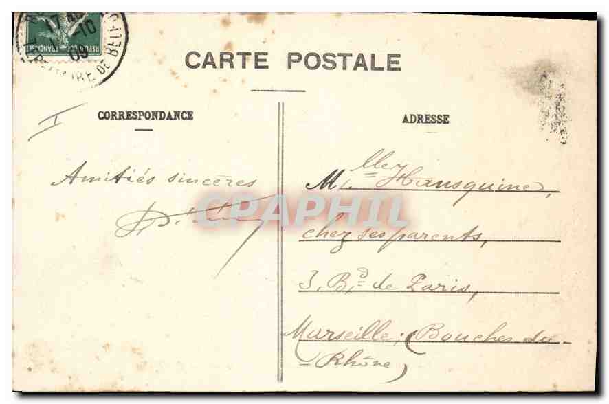 CPA Belfort La Tour de la Miotte actuelle  — Rückseite