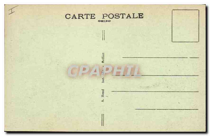 CPA Belfort Territoire Le Lion  — Rückseite