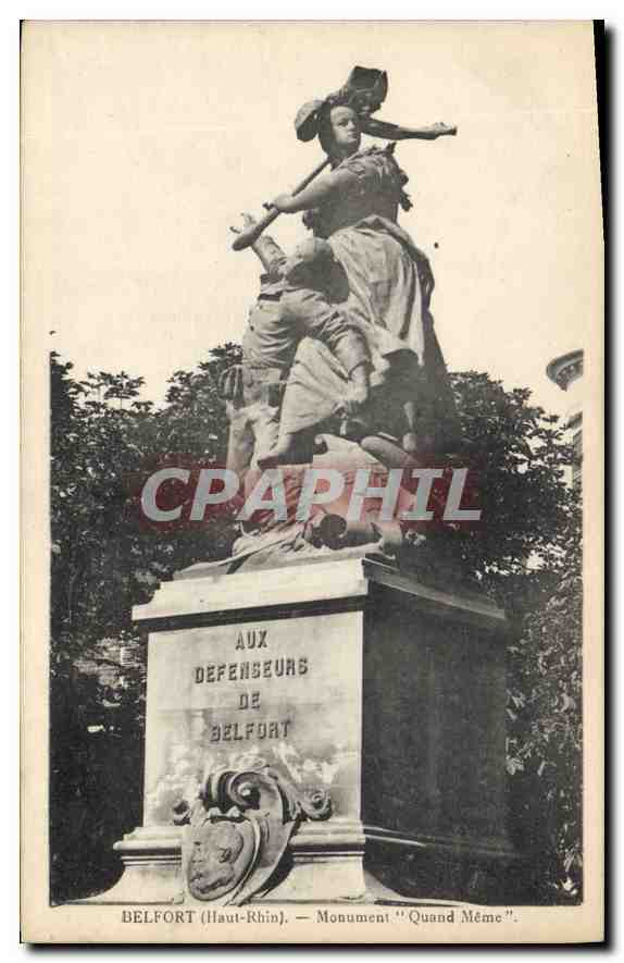 CPA Belfort Haut Rhin Monument Quand Meme 