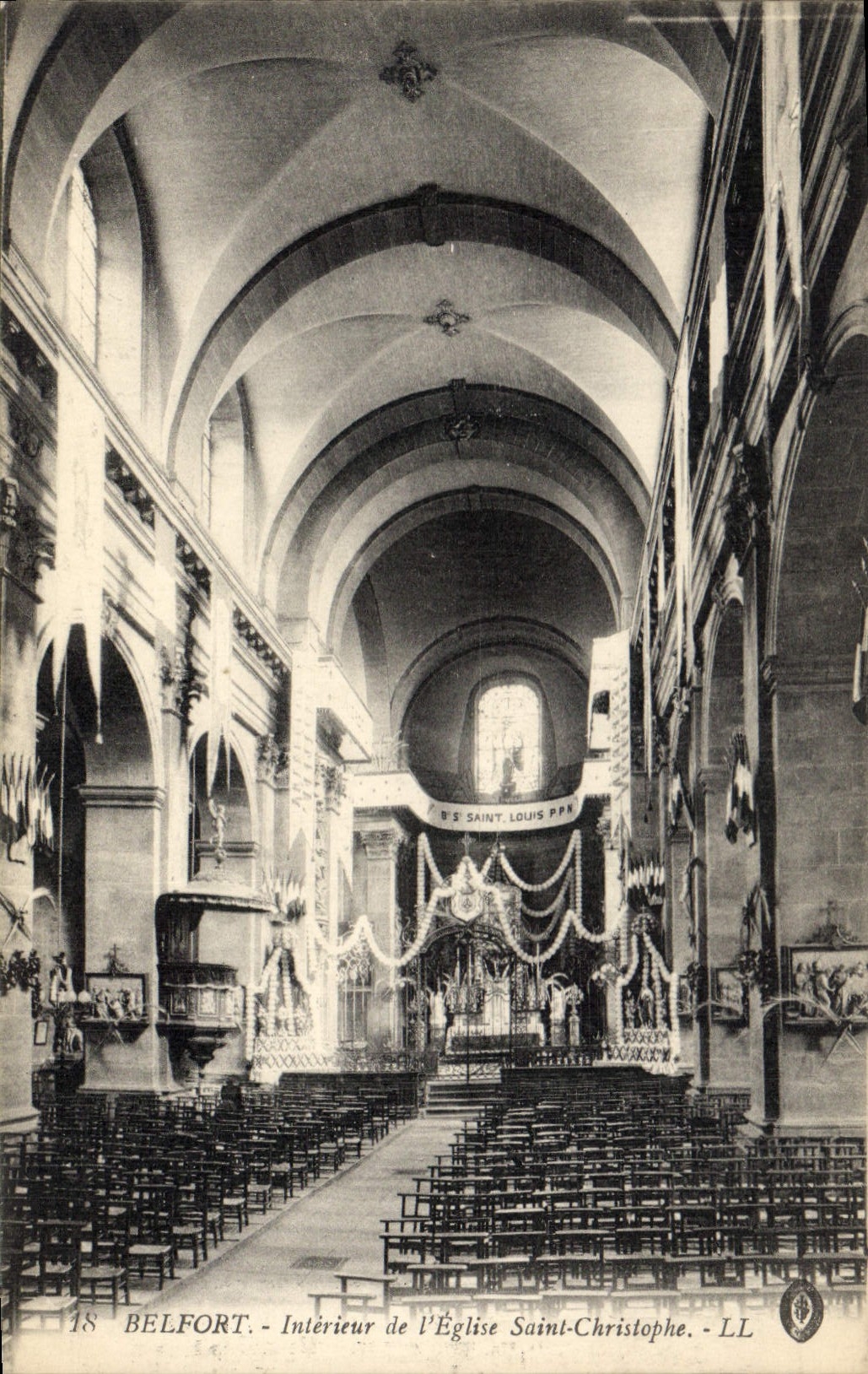 CPA Belfort Interieur de l'Eglise Saint Christophe 