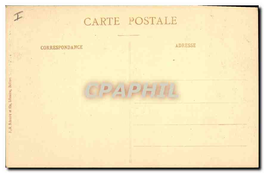 CPA Belfort La Porte de France  — Verso