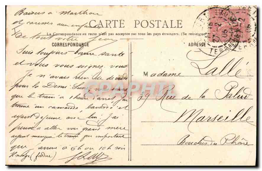 CPA La Miotte Belfort  — Rückseite