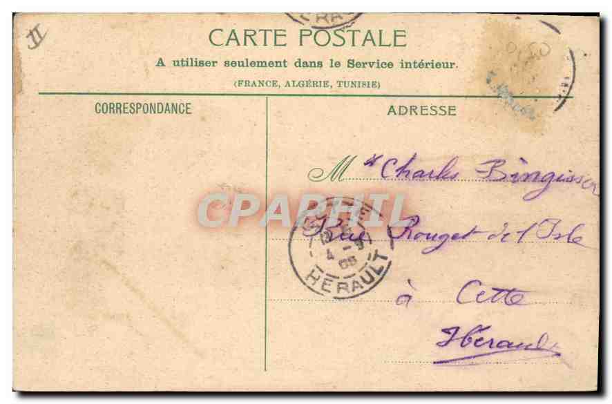 CPA Belfort Caserne Bechaud Sur la hateur les forts des Hautes et basses perches Militaria — Rückseite