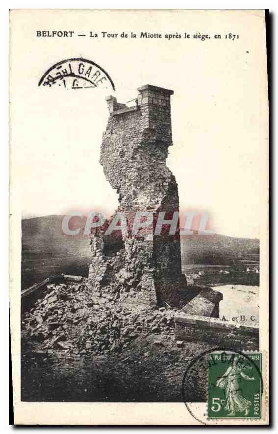 CPA Belfort La Tour de la  Miotte apres le siege en 1871 