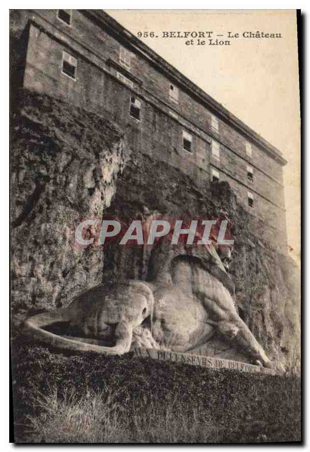 CPA Belfort Le Chateau et le Lion 