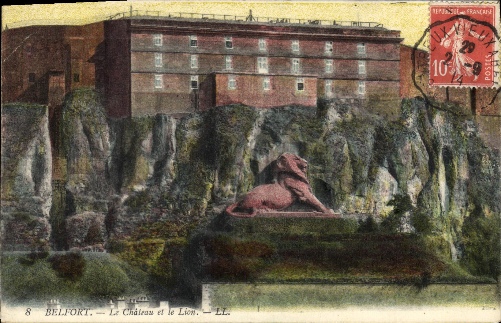CPA Belfort Le Chateau et le Lion 