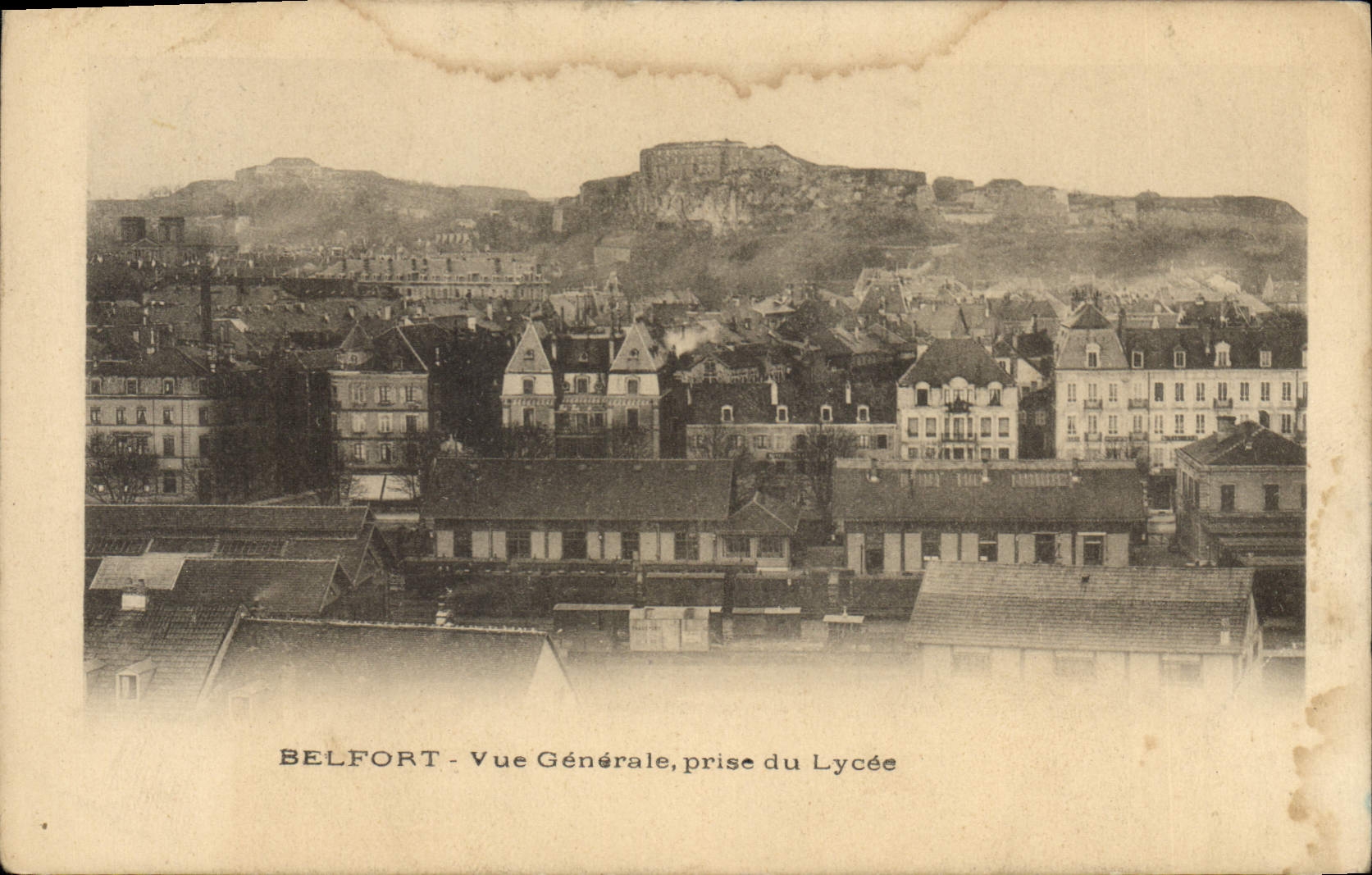 CPA Belfort Vue Generale prise du Lycee 