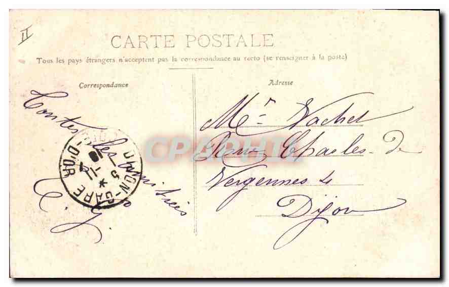 CPA Belfort L'Hotel de Ville  — Rückseite