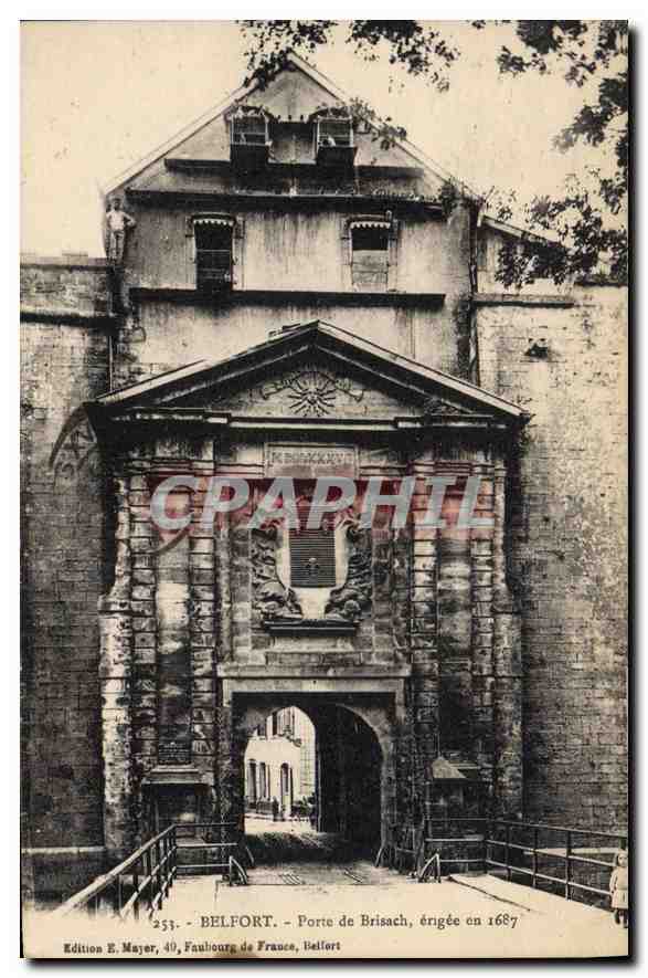 CPA Belfort Porte de Brisach erigee en 1687 