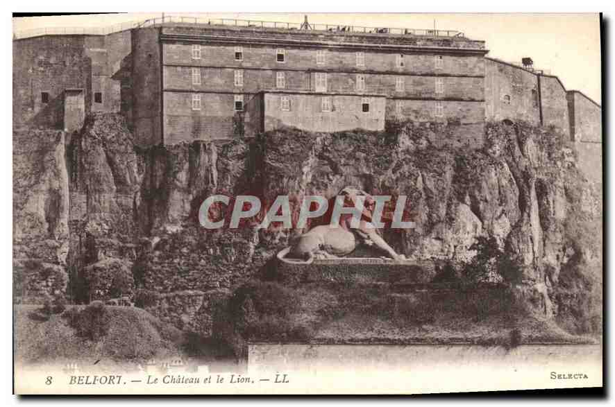 CPA Belfort Le Chateau et le Lion 