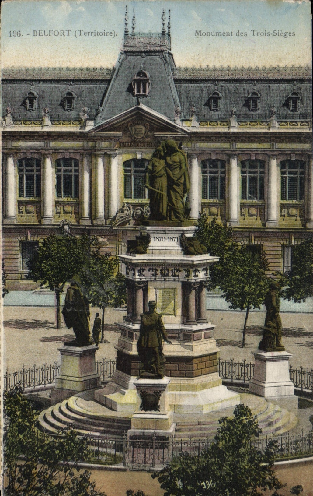 CPA Belfort Territoire monument des Trois Sieges 