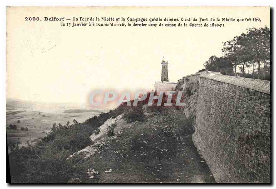 CPA Belfort La Tour de la Miotte et la Campagne 