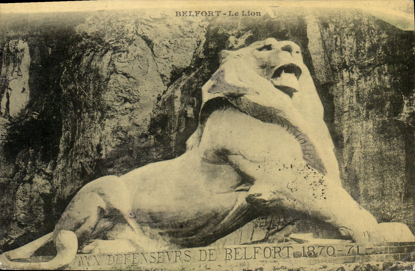 Belfort - Le Lion — Monument aux Défenseurs de Belfort 1870-71 — éditeur non identifié