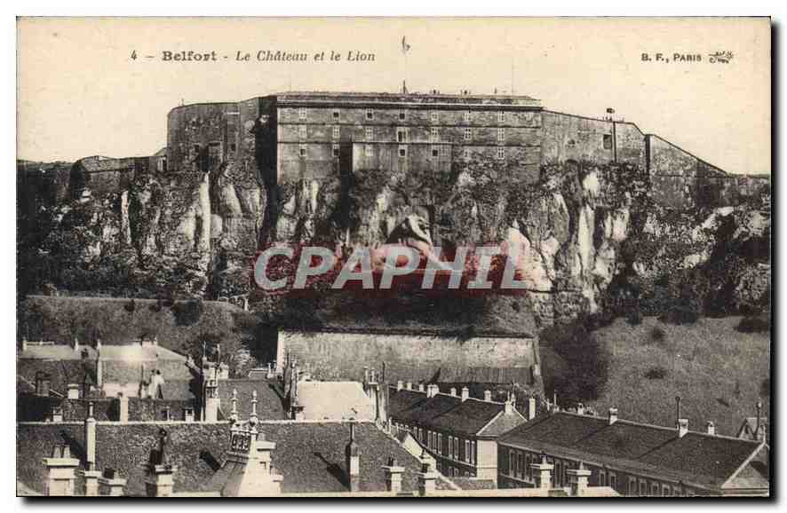 CPA Belfort Le Chateau et le Lion 