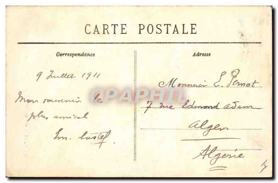 CPA Belfort La Tour de la Miotte 1870 1871  — Verso