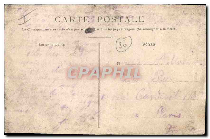 CPA Delle Place de la Grande Fontaine La Foire  — Verso