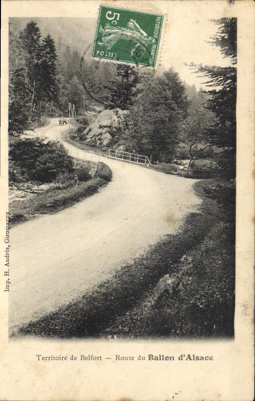 CPA Territoire de Belfort Route du Ballon d'Alsace 