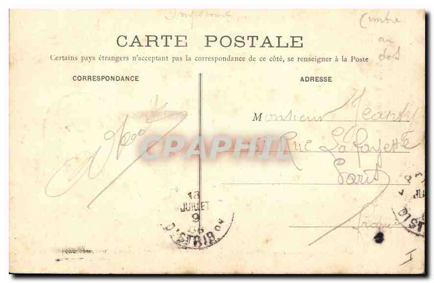 CPA Territoire de Belfort Route du Ballon d'Alsace  — Back