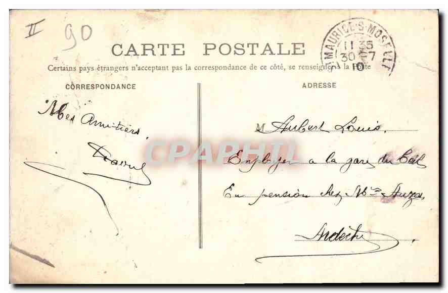 CPA Le Ballon d'Alsace Vallee des Charbonniers prise de la Jumenterie  — Verso