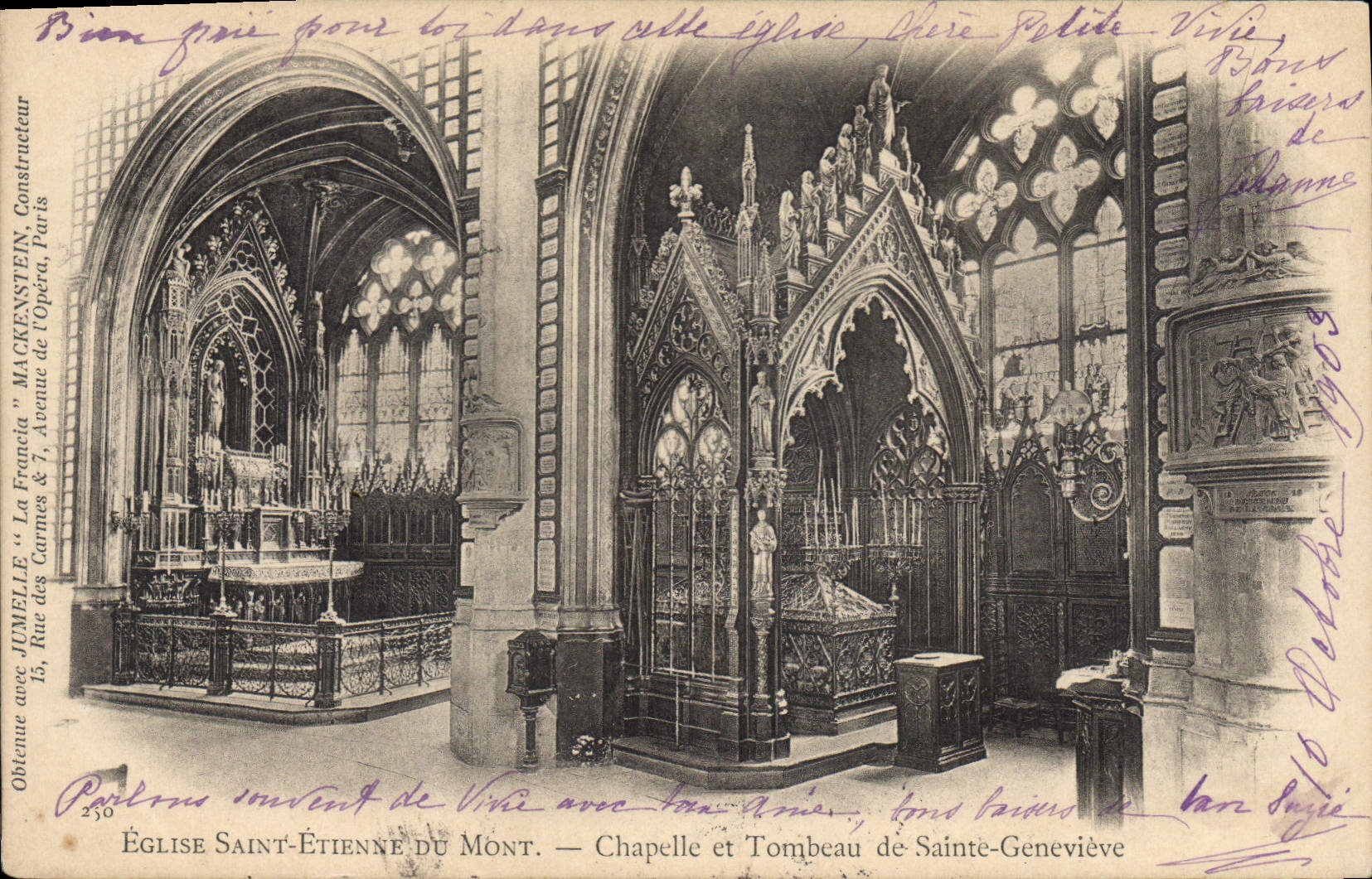 CPA Eglise Saint Etienne du Mont Chapelle et Tombeau de Sainte Genevieve Paris