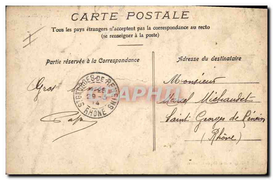CPA Au Ballon d'Alsace Le Chalet Bonaparte  — Rückseite