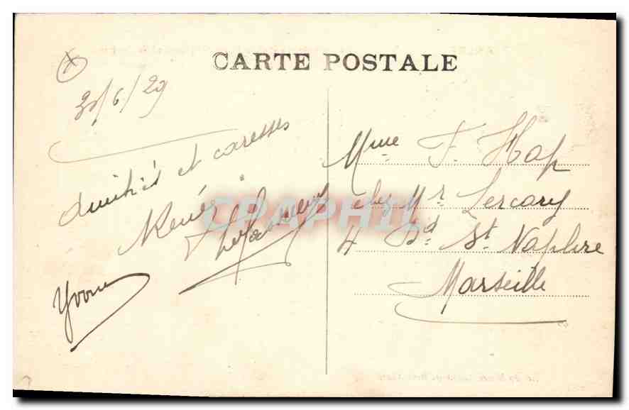 CPA Arles Le Theatre antique Les Gradins et la Scene  — Verso