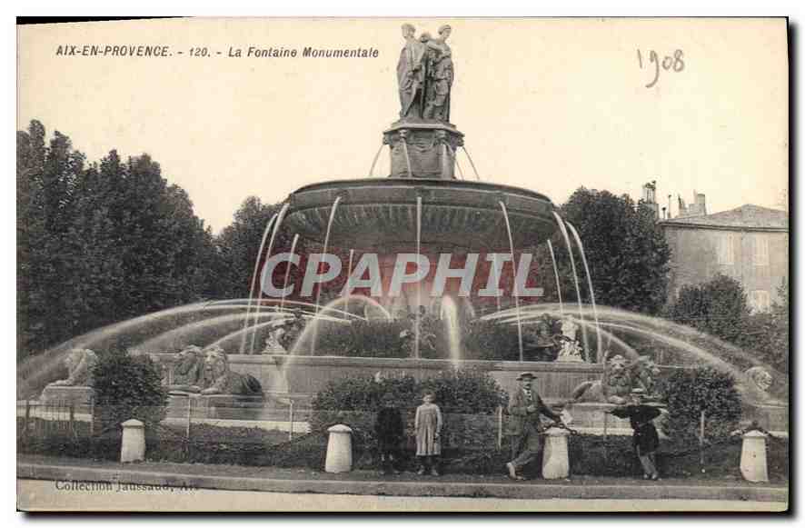 Aix-en-Provence — Monumentale Fontäne — Sammlung Jaussaud, n°120