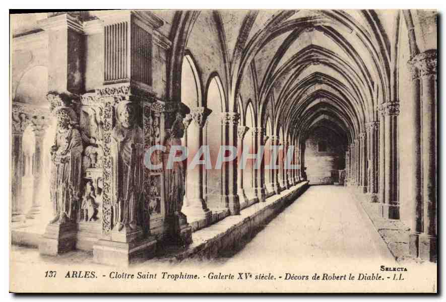 Arles - Cloître Saint Trophime - Galerie XVème siècle - Décor de Robert le Diable - Selecta
