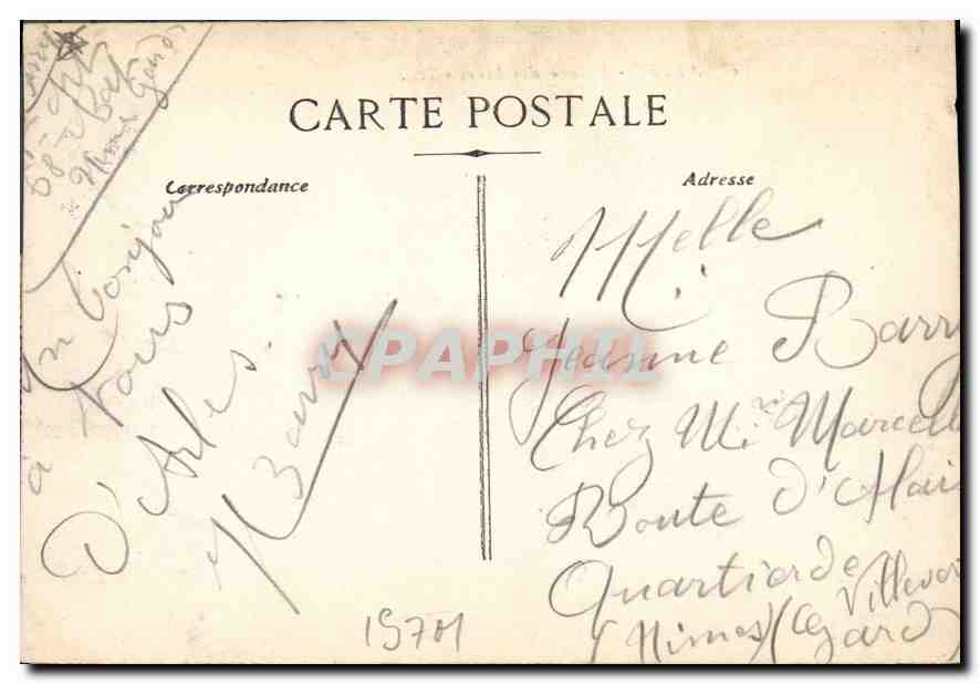 CPA Arles Square des Lices  — Verso